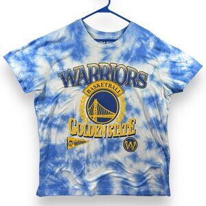 Golden State Warriors Men's T-Shirt Size XL Blue Graphic NBA 2022 Tie Dye